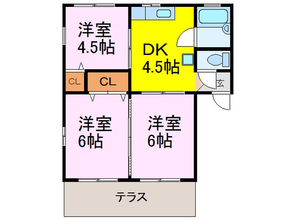 カーサ女沼Ｂの物件間取画像